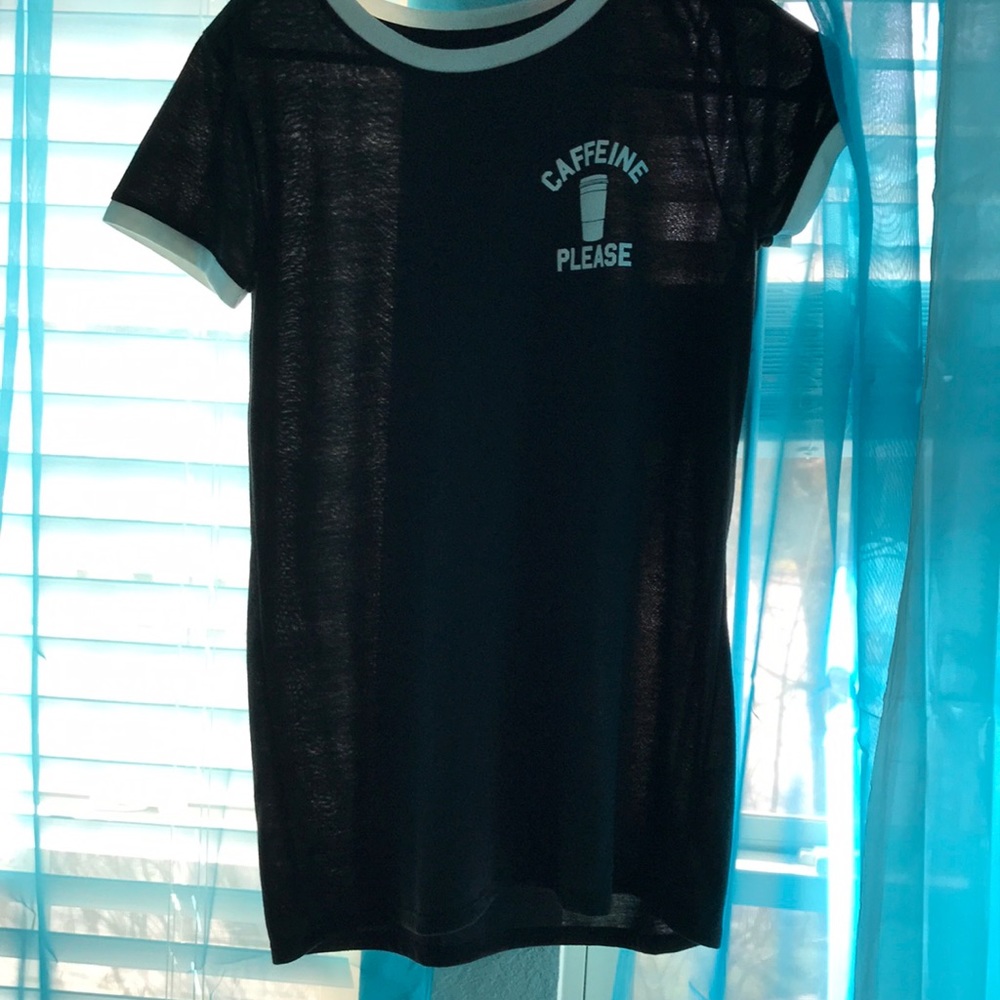 Caffeine Please Ringer Tee